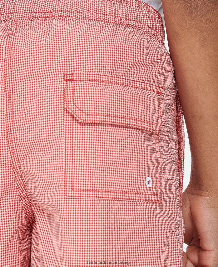 klassisk rød gingham badeshorts BR2BR22511 drenge Barbour tøj