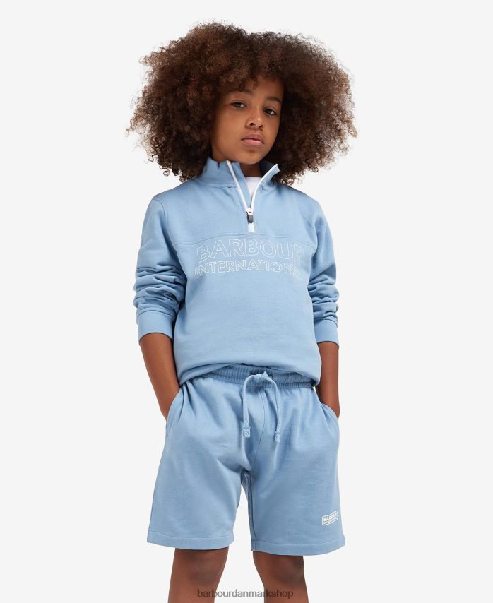 klassisk sort trick halv lynlås sweatshirt & shorts sæt BR2BR22526 drenge Barbour tøj