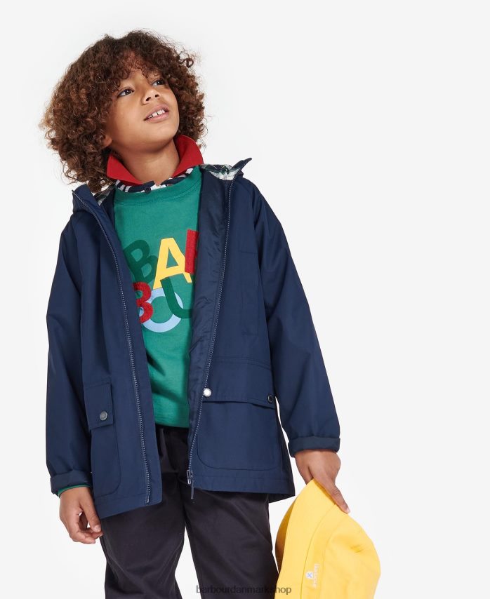 klassisk flåde Domus brusetæt jakke med hætte BR2BR22490 drenge Barbour tøj