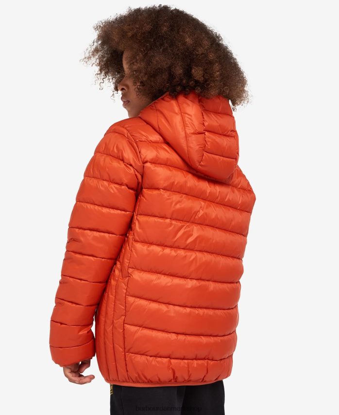 sort/gul ouston quiltet jakke med hætte BR2BR22477 drenge Barbour tøj