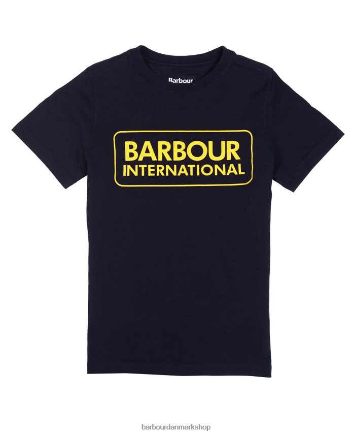 grå mergel internationalt vigtigt langarmshirt stort logo BR2BR22538 drenge Barbour tøj