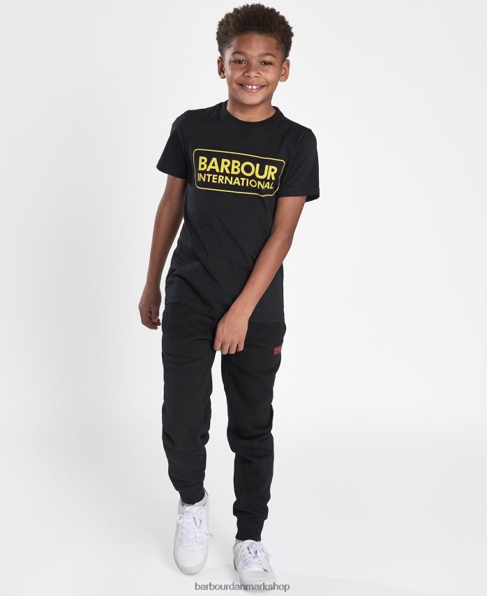 grå mergel internationalt vigtigt langarmshirt stort logo BR2BR22538 drenge Barbour tøj