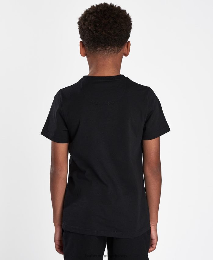 grå mergel internationalt vigtigt langarmshirt stort logo BR2BR22538 drenge Barbour tøj