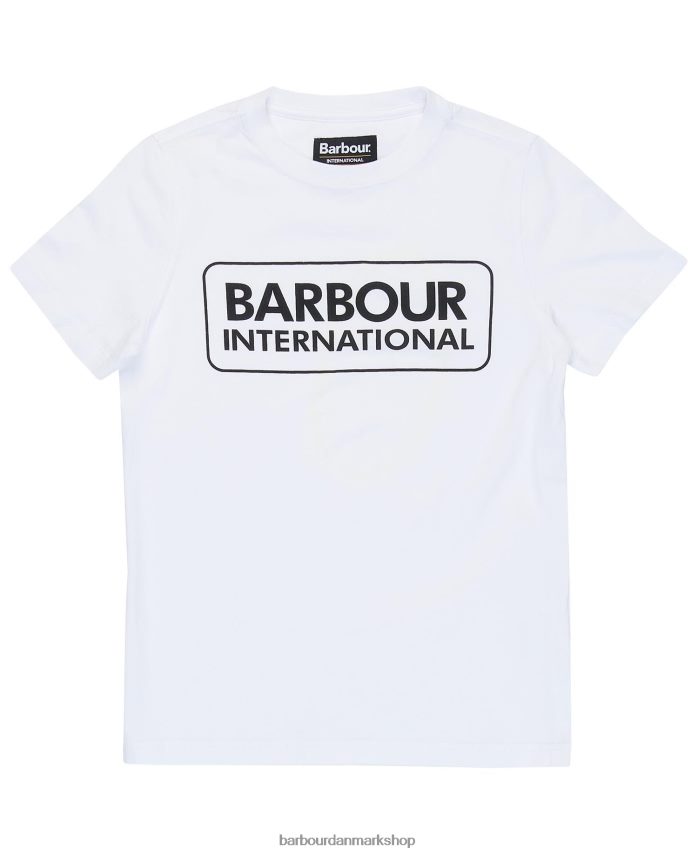 grå mergel væsentlig t-shirt med stort logo BR2BR22527 drenge Barbour tøj
