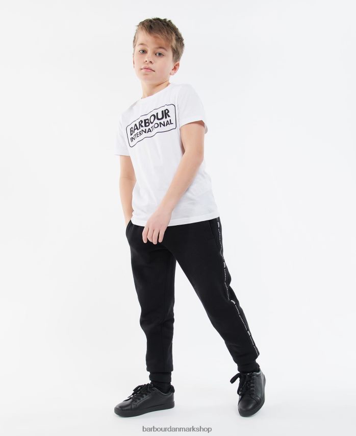 grå mergel væsentlig t-shirt med stort logo BR2BR22527 drenge Barbour tøj