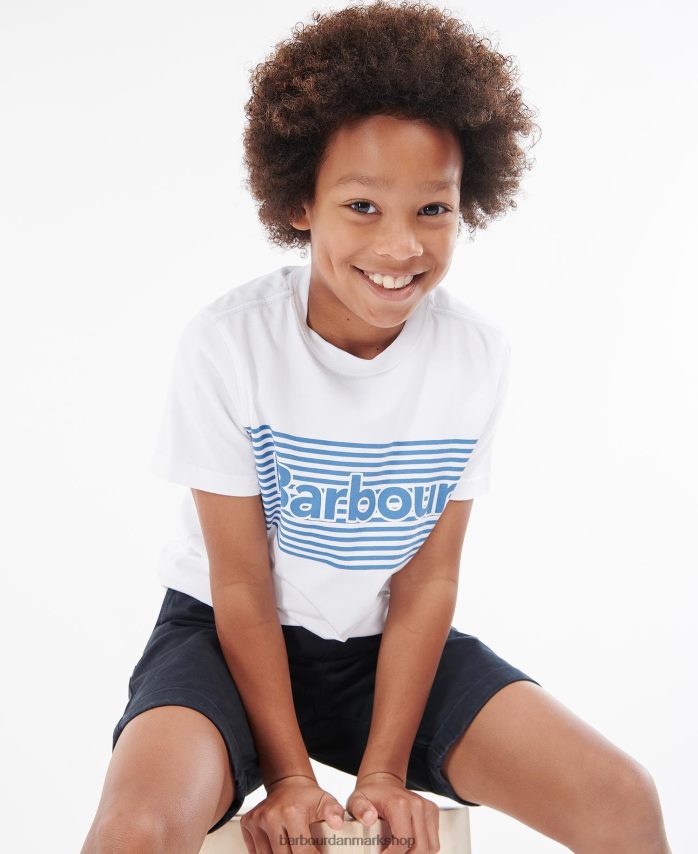 hvid bay t-shirt BR2BR22510 drenge Barbour tøj