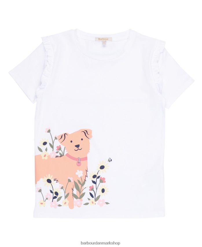 klassisk hvid penny t-shirt BR2BR22573 piger Barbour tøj