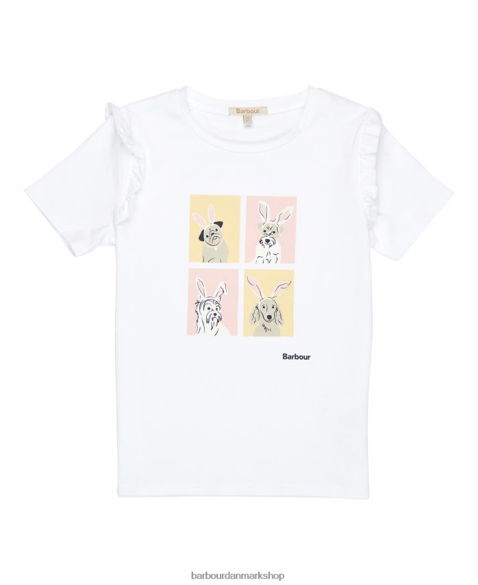 klassisk hvid sophie t-shirt BR2BR22563 piger Barbour tøj