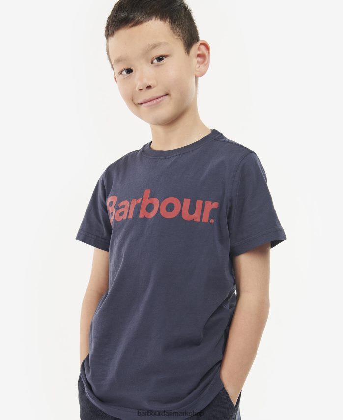 rig rød logo t-shirt BR2BR22514 drenge Barbour tøj