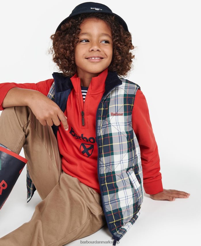 sommer efeu tartan finnar gilet BR2BR22494 drenge Barbour tøj