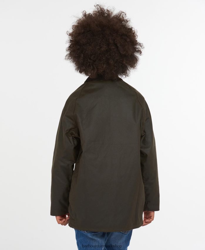 oliven beaufort vokset jakke BR2BR22472 drenge Barbour tøj