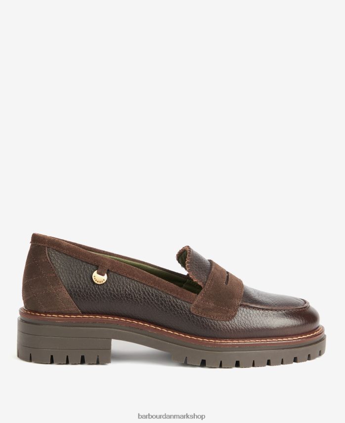 mørkebrun velma loafers BR2BR22142 Kvinder Barbour fodtøj