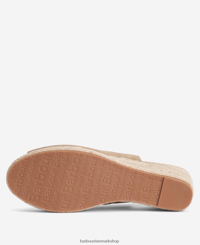 cognac nadia peep-toe espadrillekiler BR2BR22090 Kvinder Barbour fodtøj