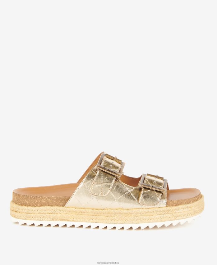 klassisk hvid pamela diamant quiltede sandaler BR2BR22096 Kvinder Barbour fodtøj