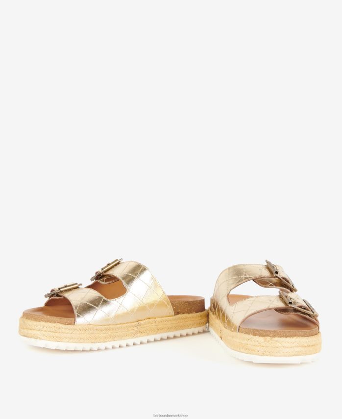 klassisk hvid pamela diamant quiltede sandaler BR2BR22096 Kvinder Barbour fodtøj