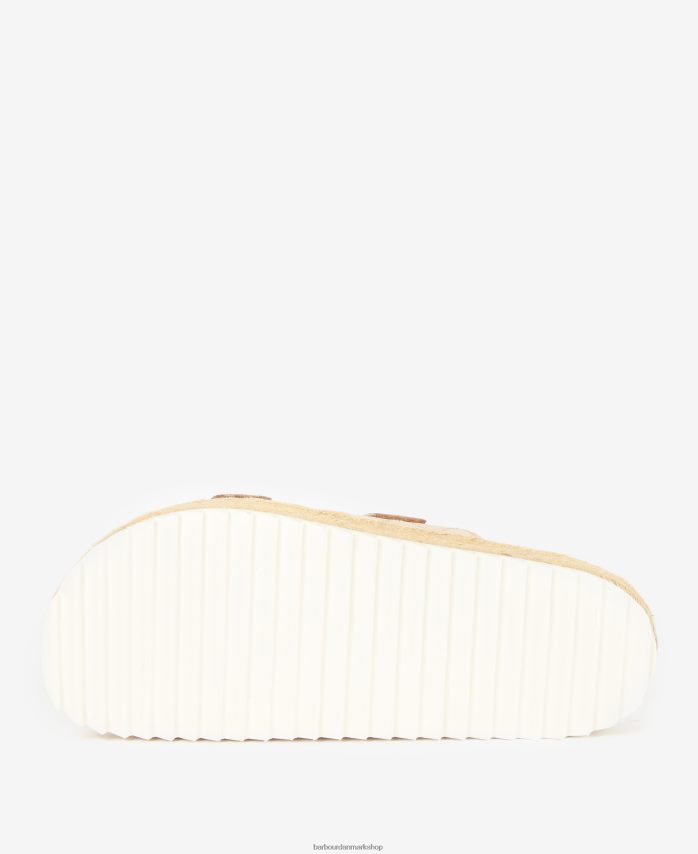 klassisk hvid pamela diamant quiltede sandaler BR2BR22096 Kvinder Barbour fodtøj