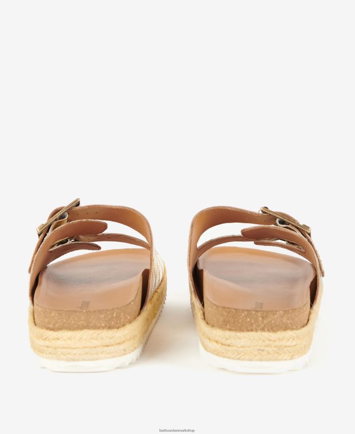 klassisk hvid pamela diamant quiltede sandaler BR2BR22096 Kvinder Barbour fodtøj