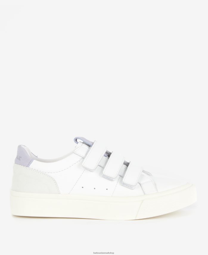 hvid/lavendel georgie sneakers med tre stropper BR2BR22127 Kvinder Barbour fodtøj