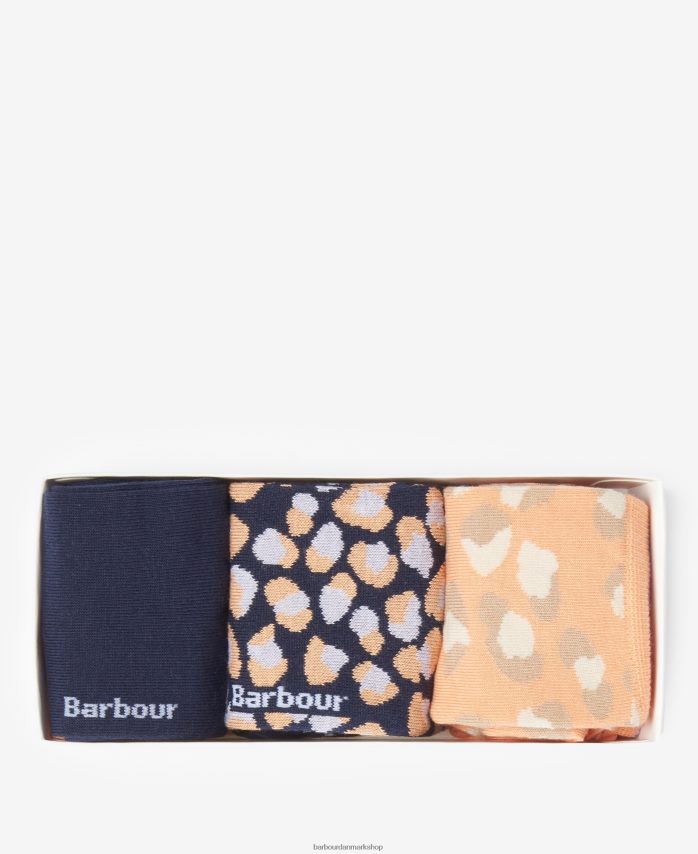 papaya gavesæt med sokker med dyreprint BR2BR22466 Kvinder Barbour tilbehør
