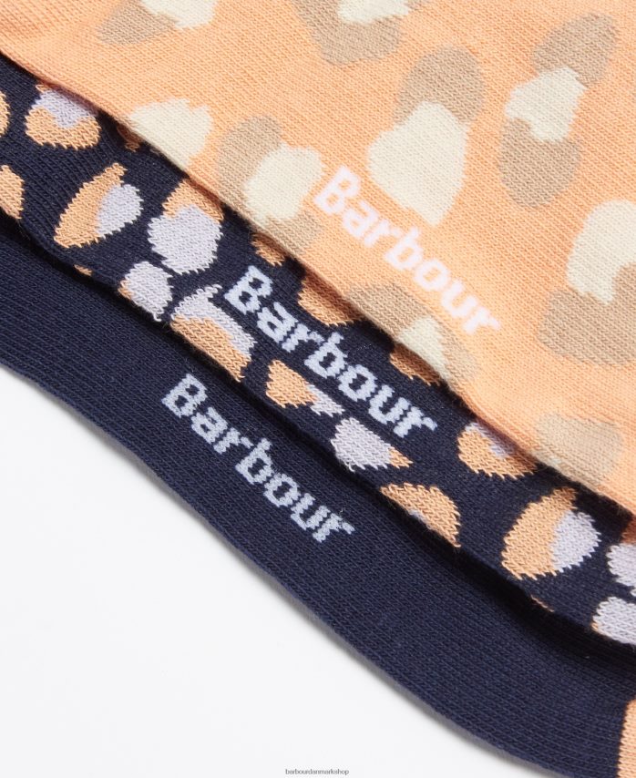 papaya gavesæt med sokker med dyreprint BR2BR22466 Kvinder Barbour tilbehør