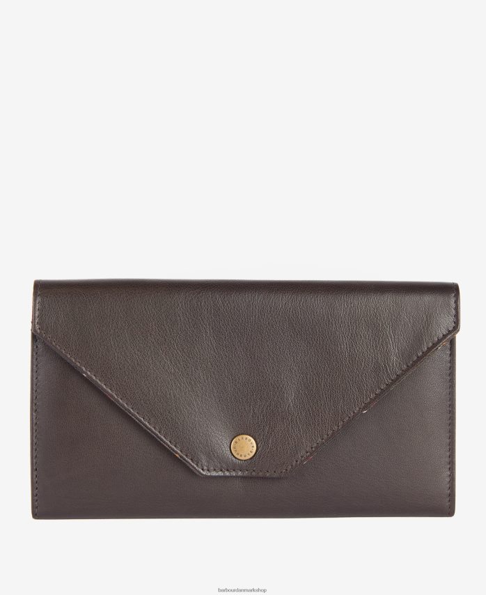 Brun rejsepung i læder BR2BR22398 Kvinder Barbour tilbehør