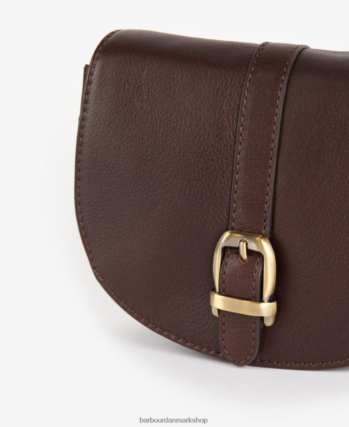 mørkebrun laire sadeltaske i læder BR2BR22405 Kvinder Barbour tilbehør
