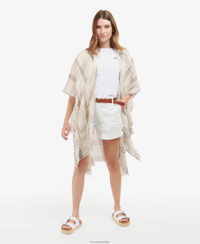 hviske hvid jade ternet tørklæde BR2BR22445 Kvinder Barbour tilbehør