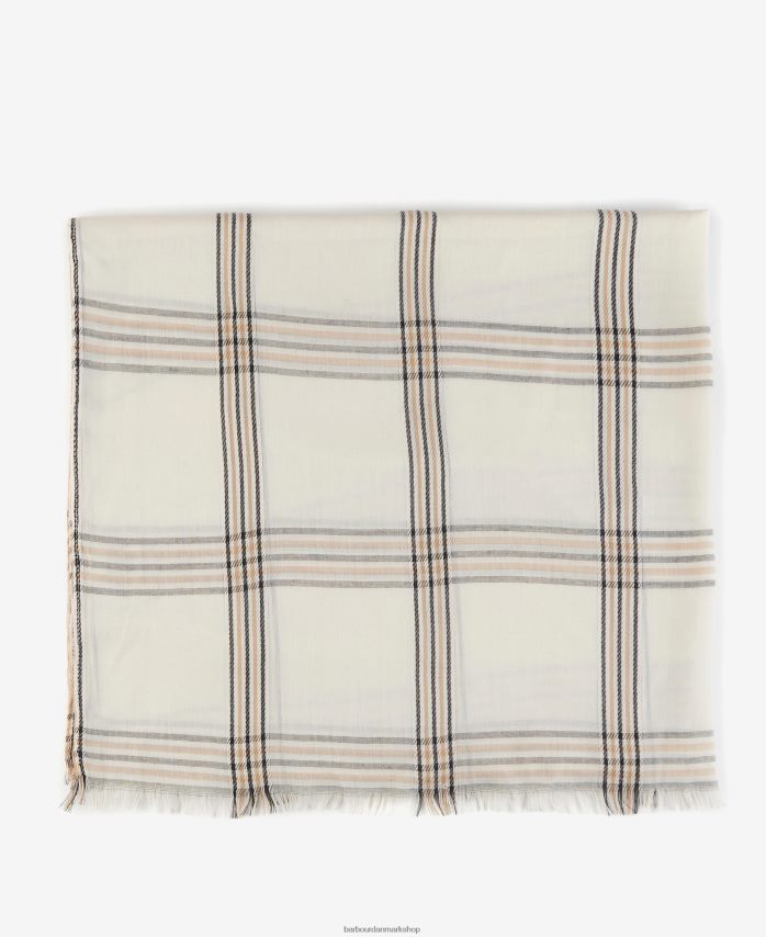 hviske hvid jade ternet tørklæde BR2BR22445 Kvinder Barbour tilbehør