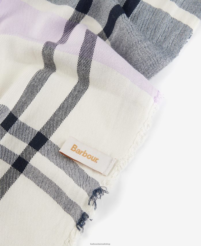 iris/flåde lucinda tartan tørklæde BR2BR22452 Kvinder Barbour tilbehør