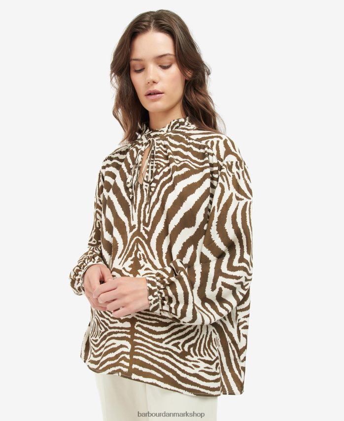 equus kakao martello skjorte BR2BR21615 Kvinder Barbour x House of Hackney tøj