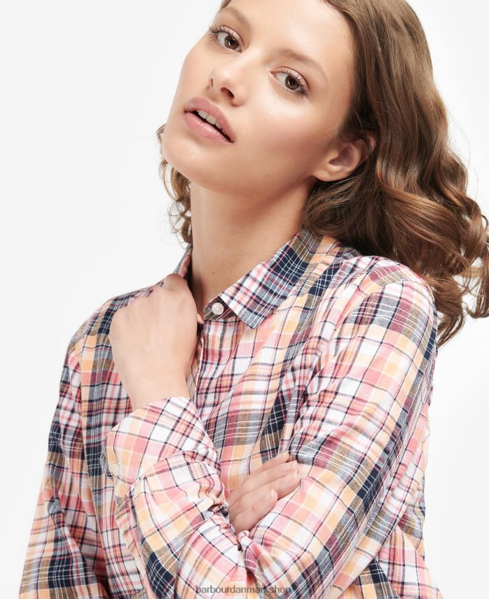 flådetjek seaglow skjorte BR2BR21633 Kvinder Barbour tøj