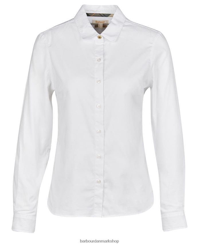 hvid pearson skjorte BR2BR21620 Kvinder Barbour tøj