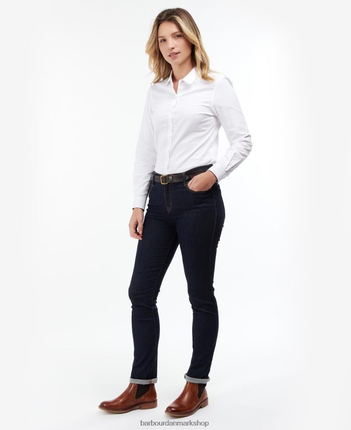 hvid pearson skjorte BR2BR21620 Kvinder Barbour tøj