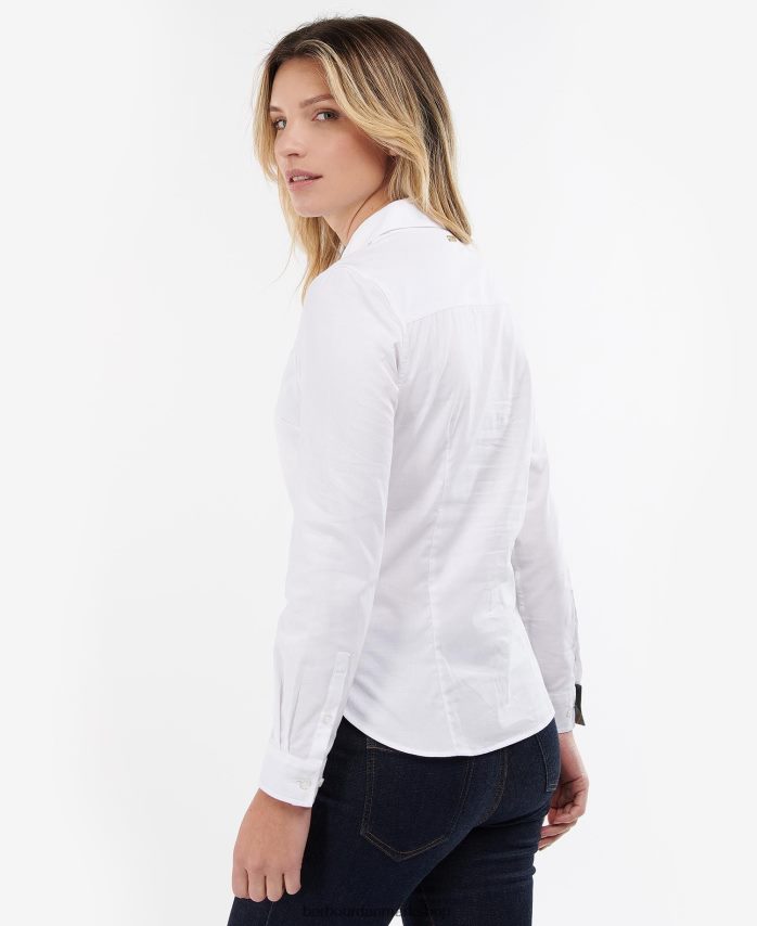 hvid pearson skjorte BR2BR21620 Kvinder Barbour tøj