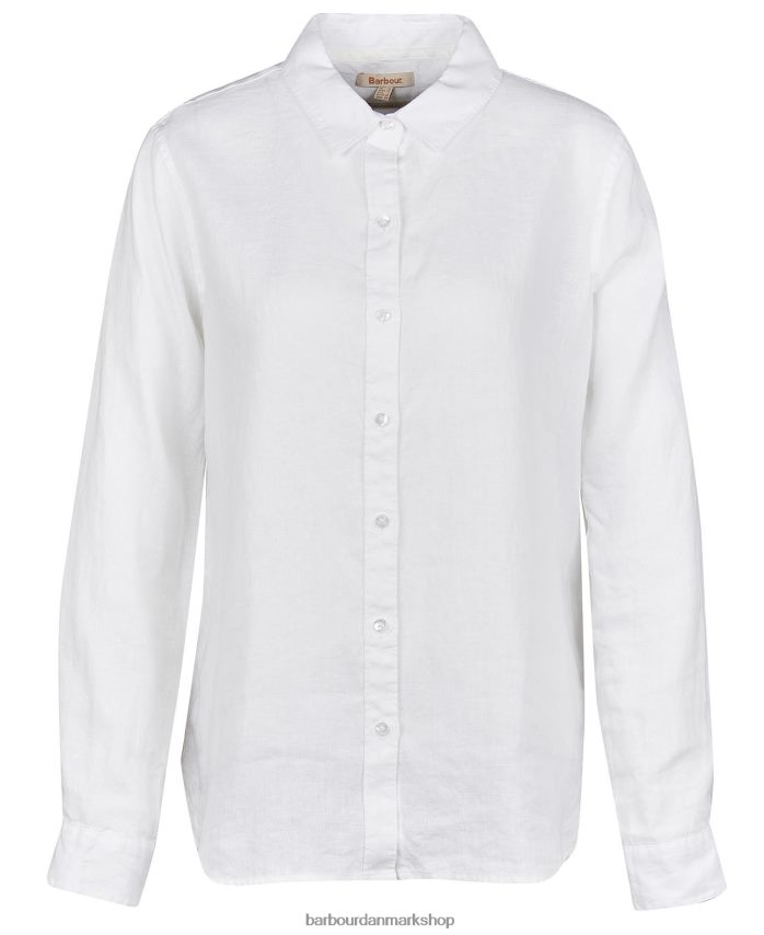 marineblå/hvid marine skjorte BR2BR21586 Kvinder Barbour tøj