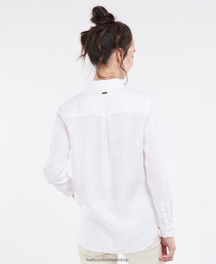 marineblå/hvid marine skjorte BR2BR21586 Kvinder Barbour tøj