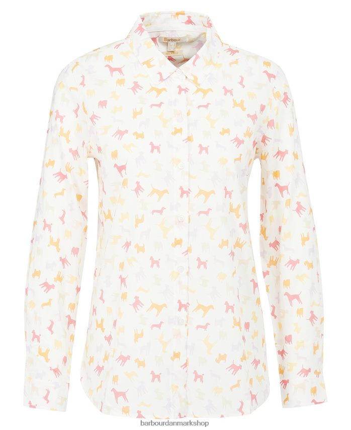sky/multi hund print safari skjorte BR2BR21598 Kvinder Barbour tøj