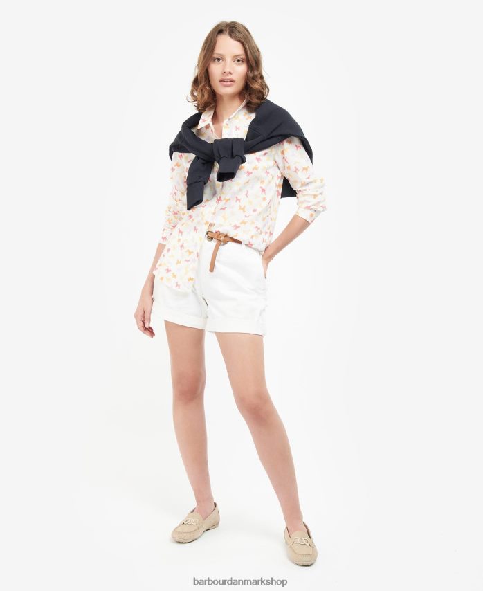 sky/multi hund print safari skjorte BR2BR21598 Kvinder Barbour tøj