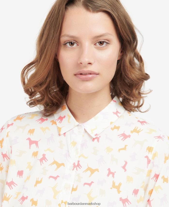 sky/multi hund print safari skjorte BR2BR21598 Kvinder Barbour tøj