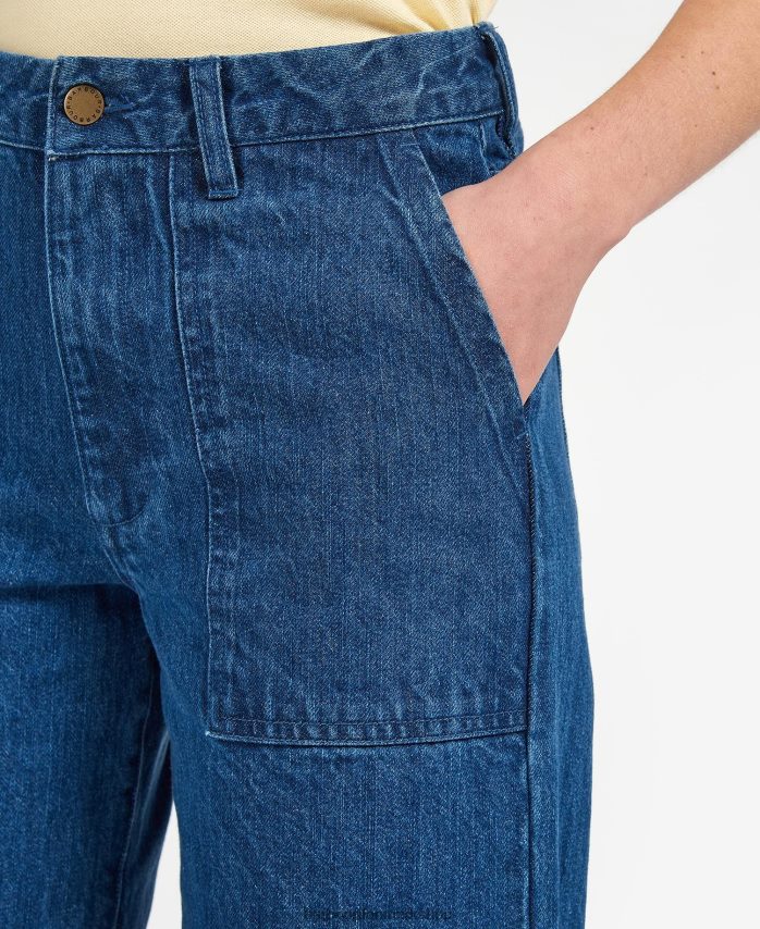 ecru southport cropped jeans BR2BR21770 Kvinder Barbour tøj