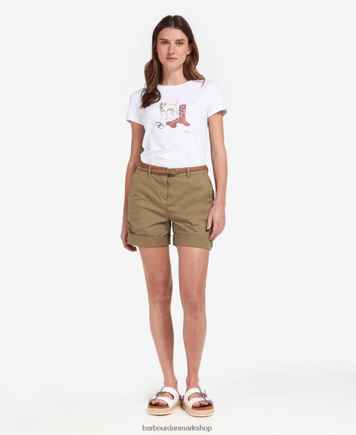 klassisk hvid chino shorts BR2BR21764 Kvinder Barbour tøj