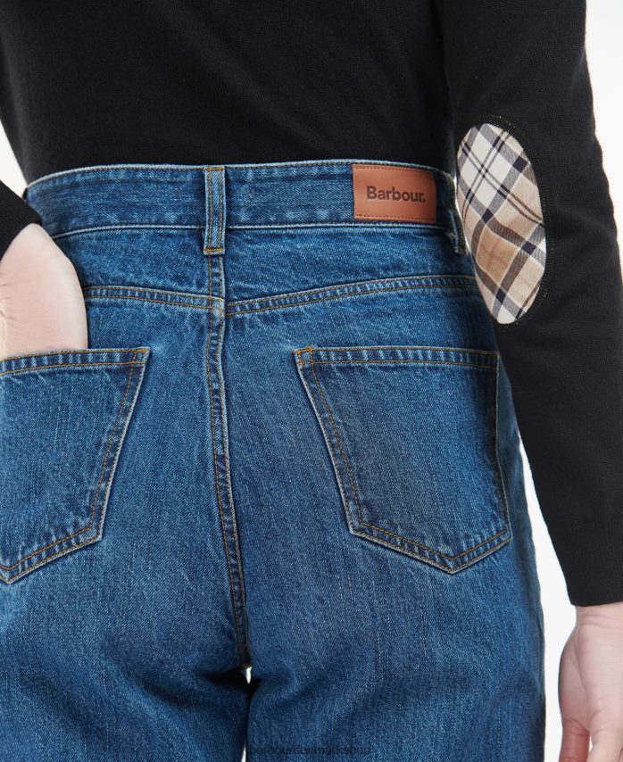 original vask moorland high-rise jeans BR2BR21785 Kvinder Barbour tøj