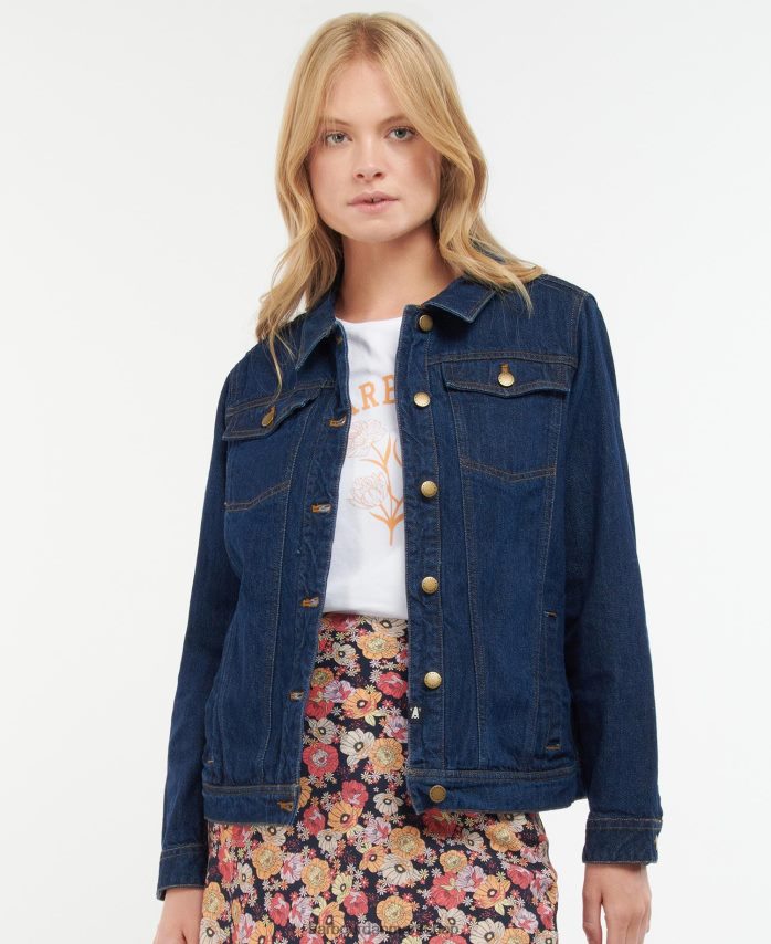 indigo adria denim jakke BR2BR21588 Kvinder Barbour tøj