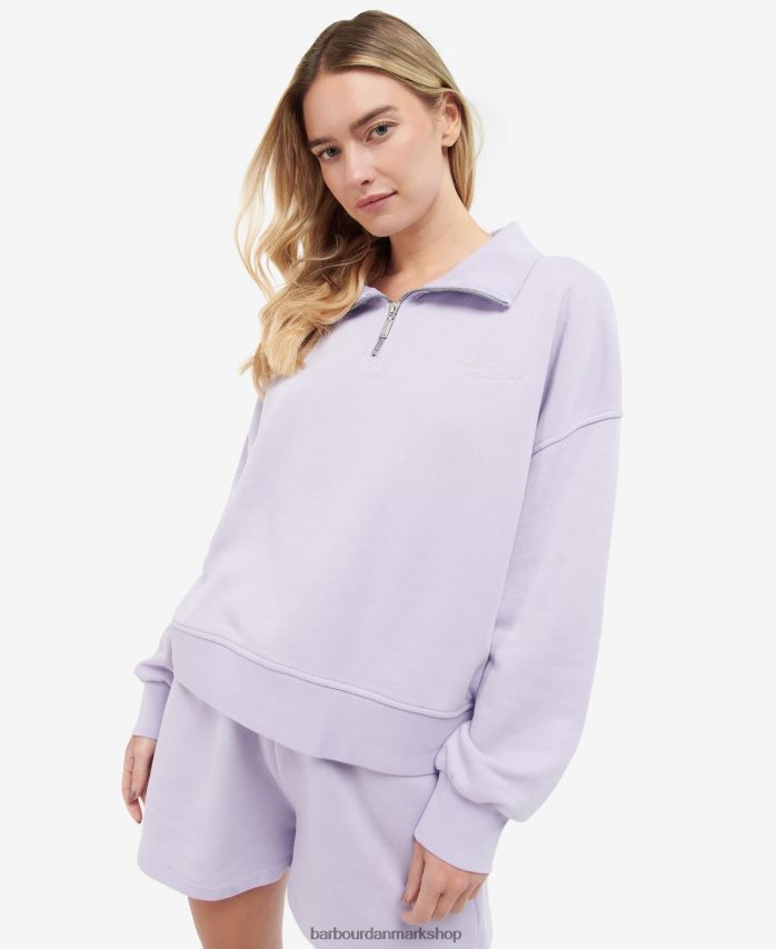 blåregn lando sweatshirt med halv lynlås BR2BR22017 Kvinder Barbour tøj