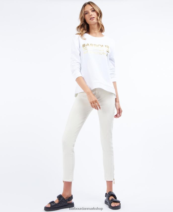 hvid originals crew sweatshirt BR2BR22013 Kvinder Barbour tøj