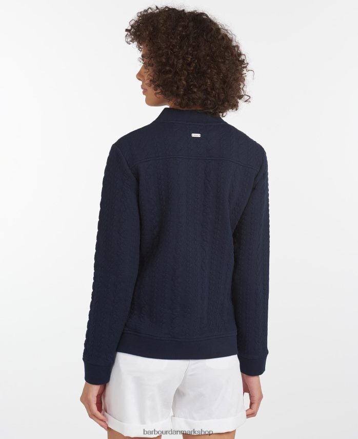 off white kelsey sweatshirt med lynlås BR2BR21986 Kvinder Barbour tøj