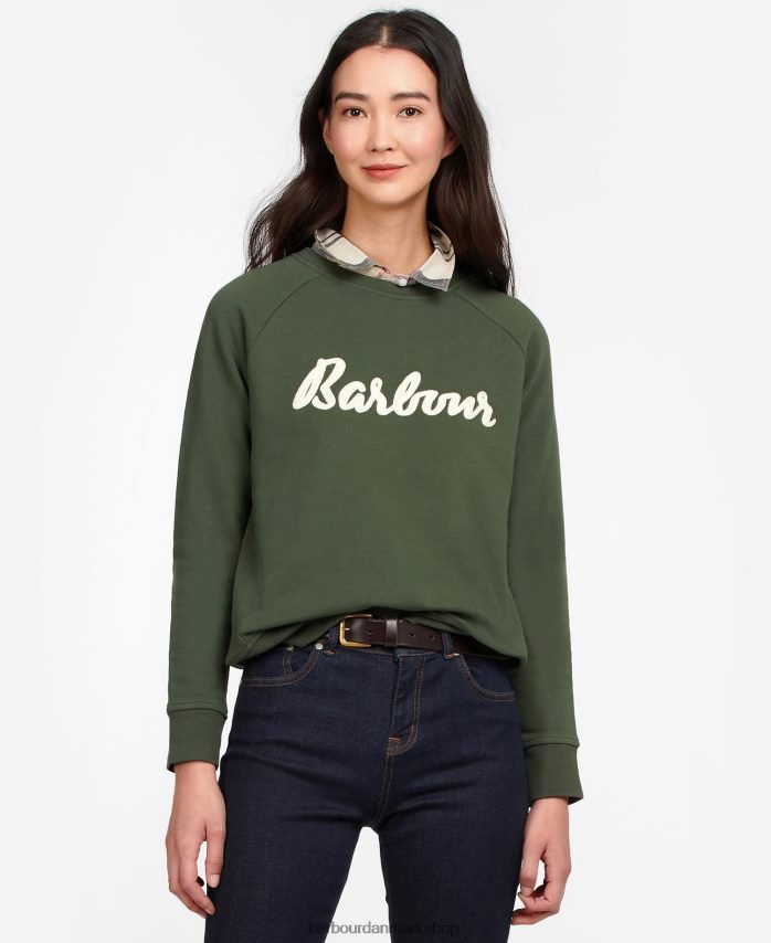 oliven sweatshirt otterburn BR2BR22027 Kvinder Barbour tøj