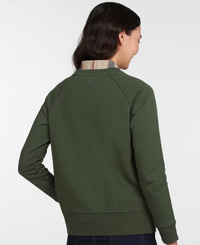 oliven sweatshirt otterburn BR2BR22027 Kvinder Barbour tøj