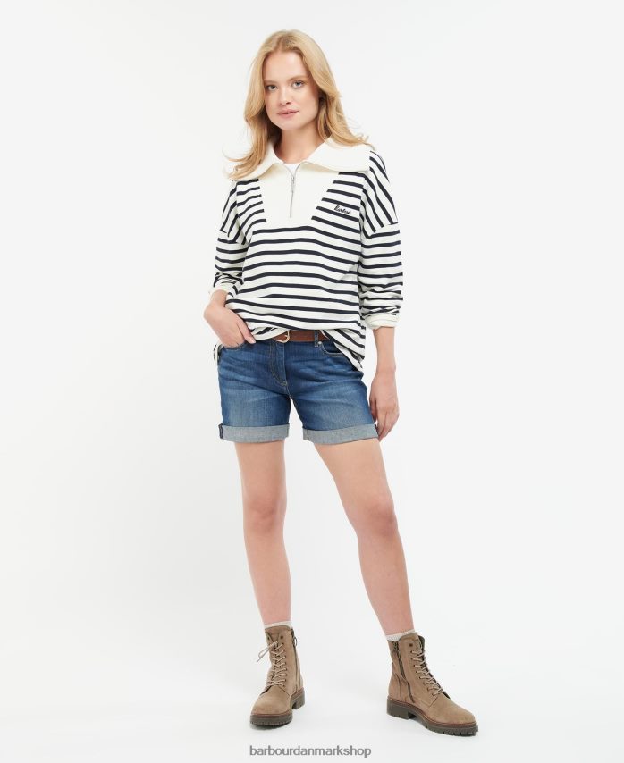 sky/marine stribe kendra sweatshirt BR2BR21991 Kvinder Barbour tøj
