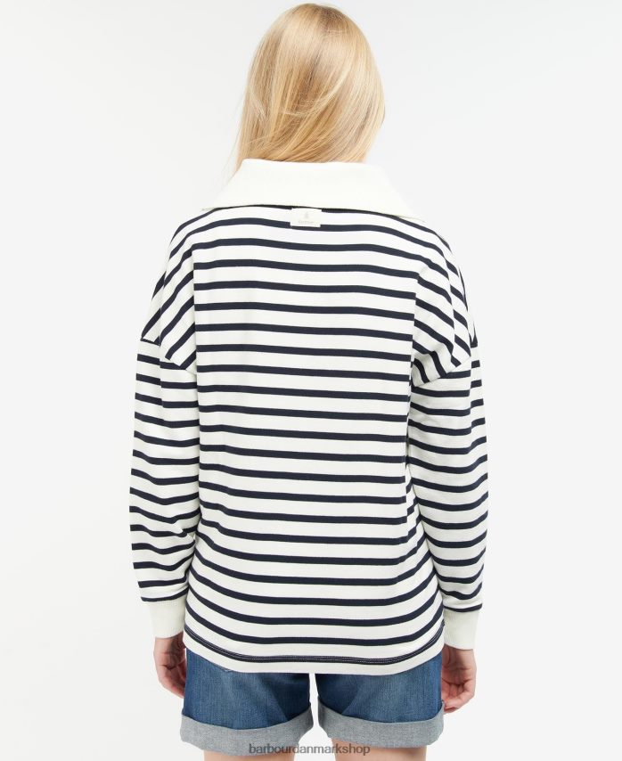 sky/marine stribe kendra sweatshirt BR2BR21991 Kvinder Barbour tøj
